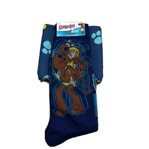 Scooby Doo Men’s Crew Socks With Bandana 2 Pairs Blue Cotton Size 6-12 NWT